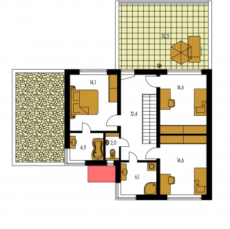 Plan de sol du premier étage - CUBER 8